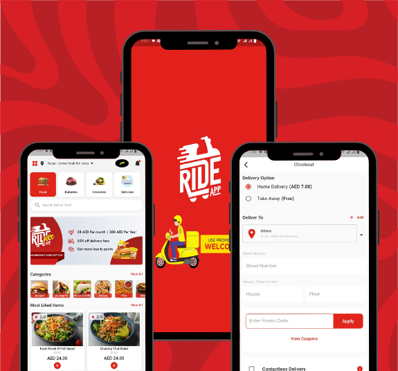 Custom ride app developed by Adhoc Softwares